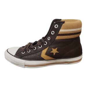 Converse Star Player Cuff Rib Mid Sneakers in Choco - Size‎ M/8 W/10